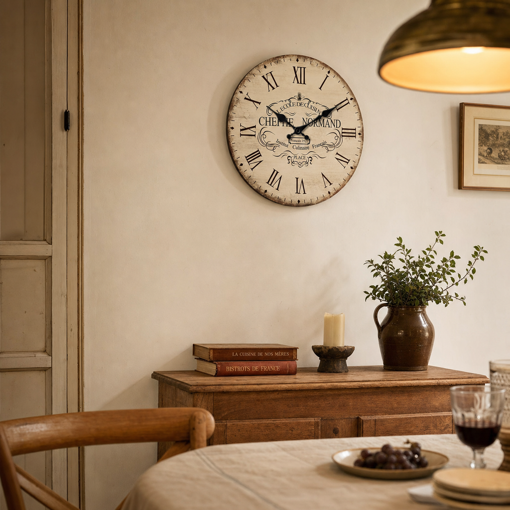 Vintage French Kitchen Clock Silent
