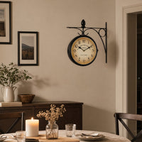 Industrial Station Wall Clock Roman Numerals