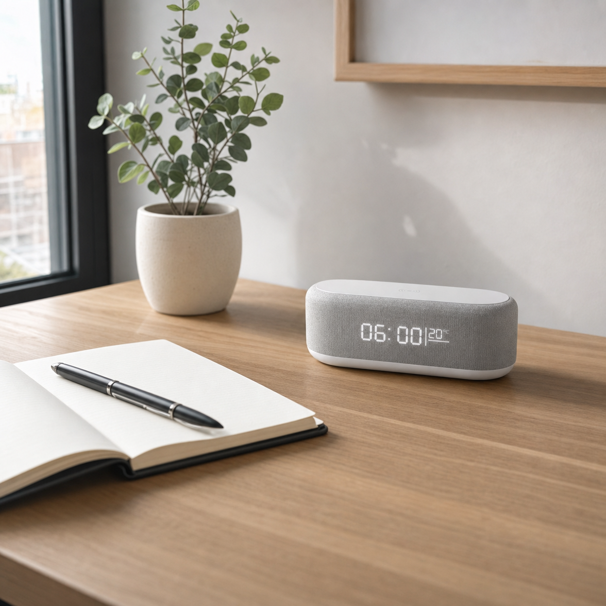 Alarm Clock Wireless Charging Digital Display
