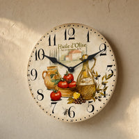 Wall Clock Provençal Style Silent Kitchen