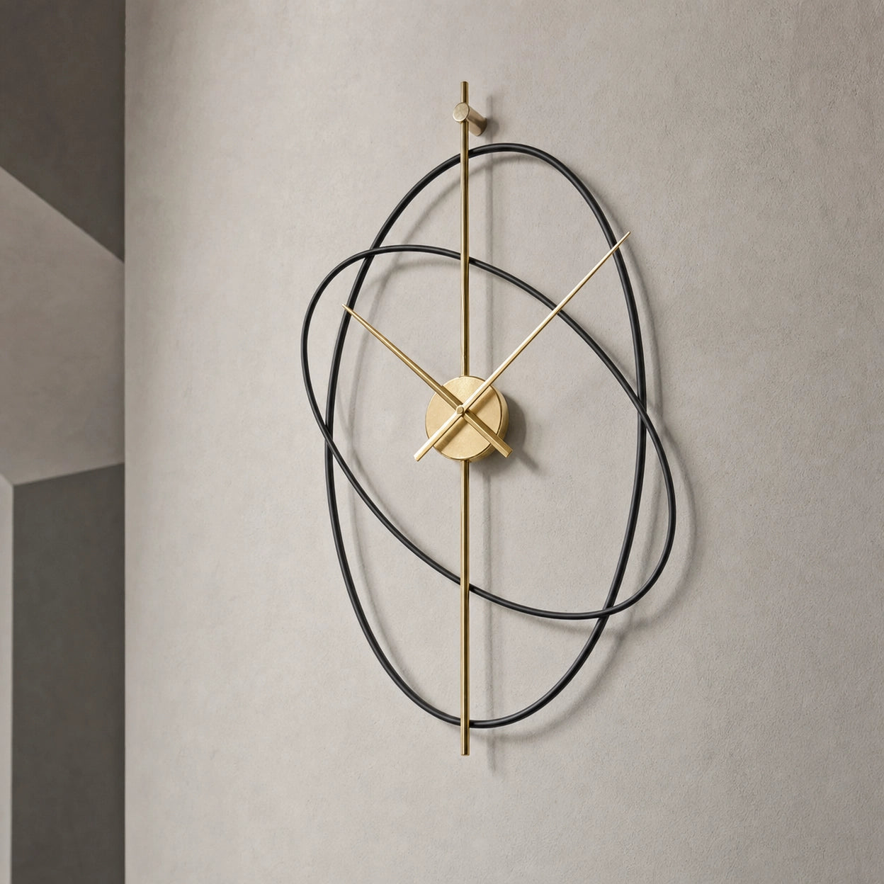 Modern Rings Design Wall Clock Silent