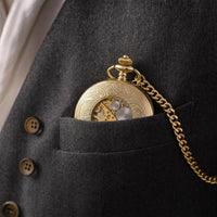 Vintage Skeleton Mechanical Pocket Watch