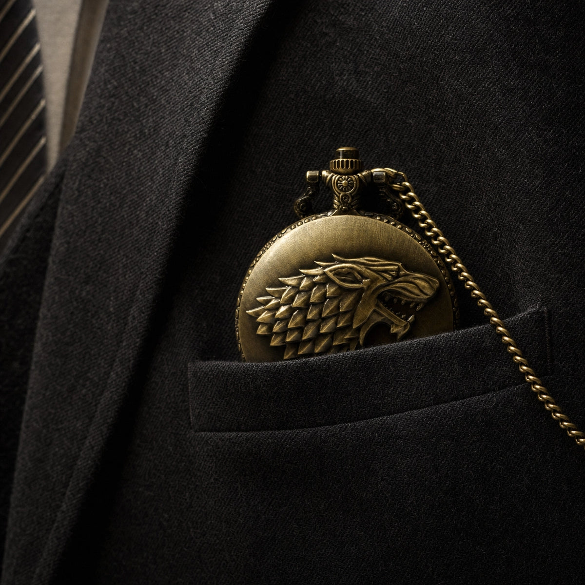 Vintage Engraved Pocket Watch For Men