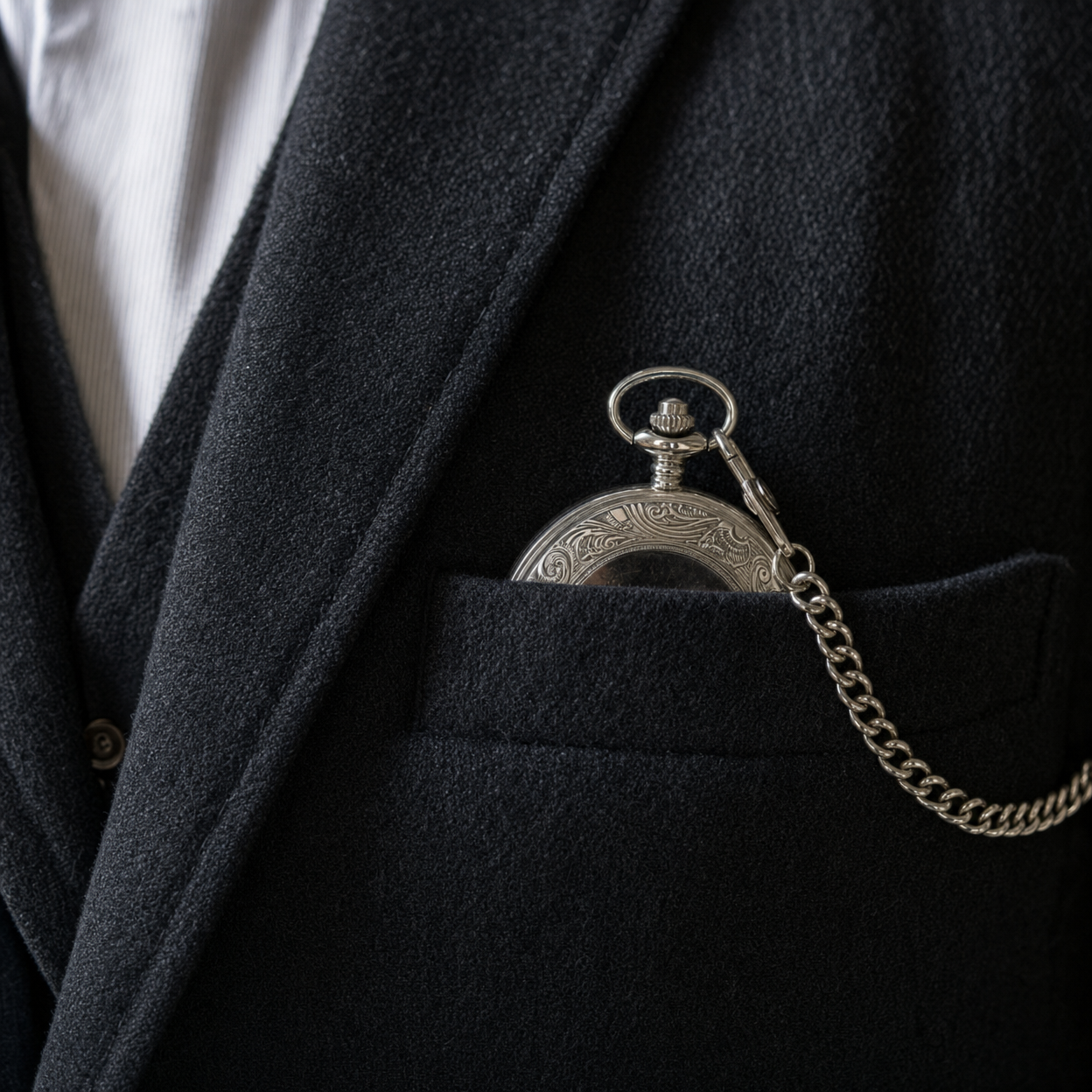 Half Hunter Mechanical Pocket Watch