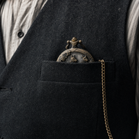 Totem Design Open Face Pocket Watch