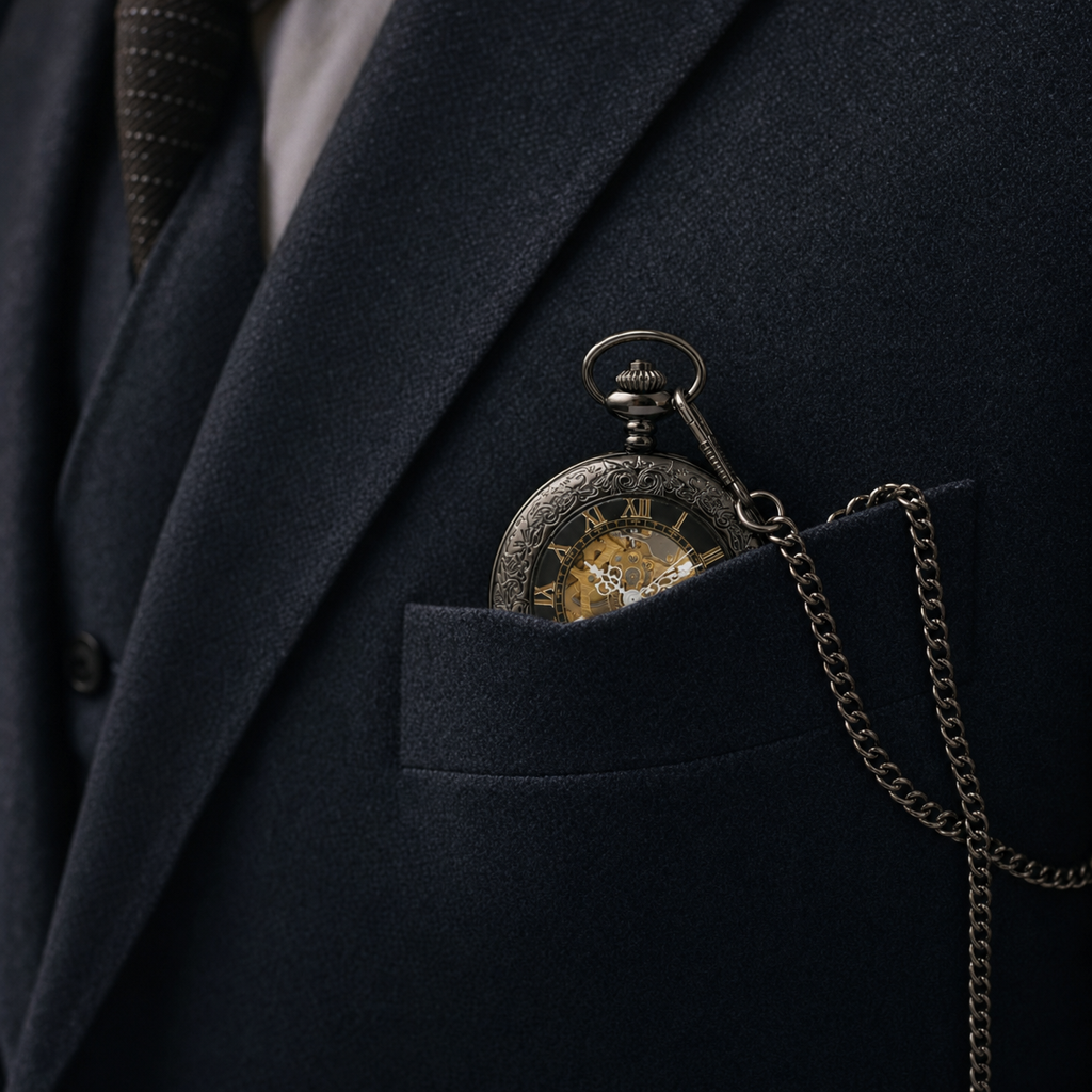 Vintage Pocket Watch Roman Numerals