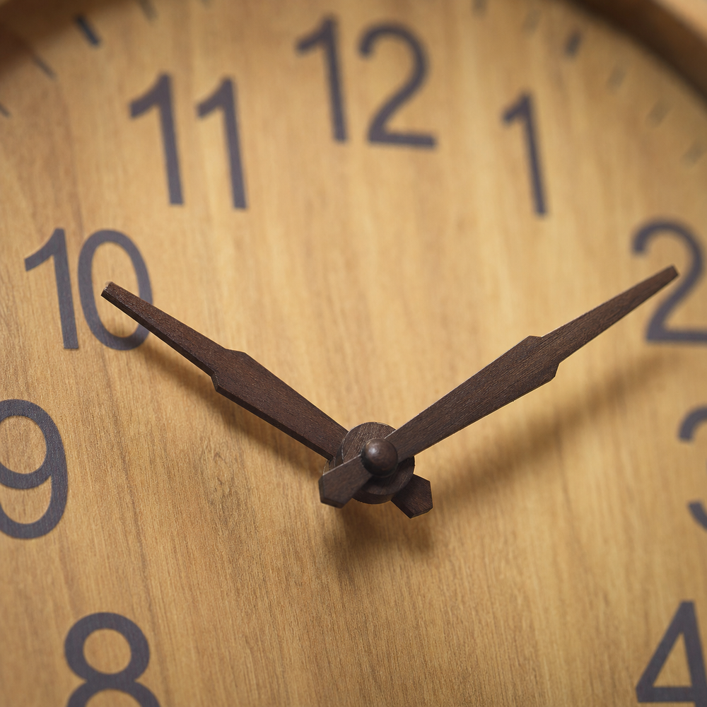 Modern Wooden Wall Clock Easy Read