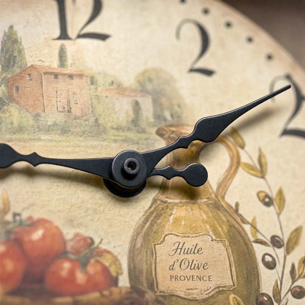 Wall Clock Provençal Style Silent Kitchen