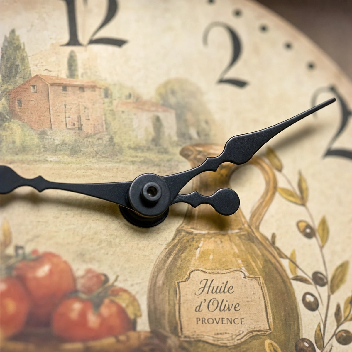 Wall Clock Provençal Style Silent Kitchen