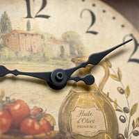 Wall Clock Provençal Style Silent Kitchen