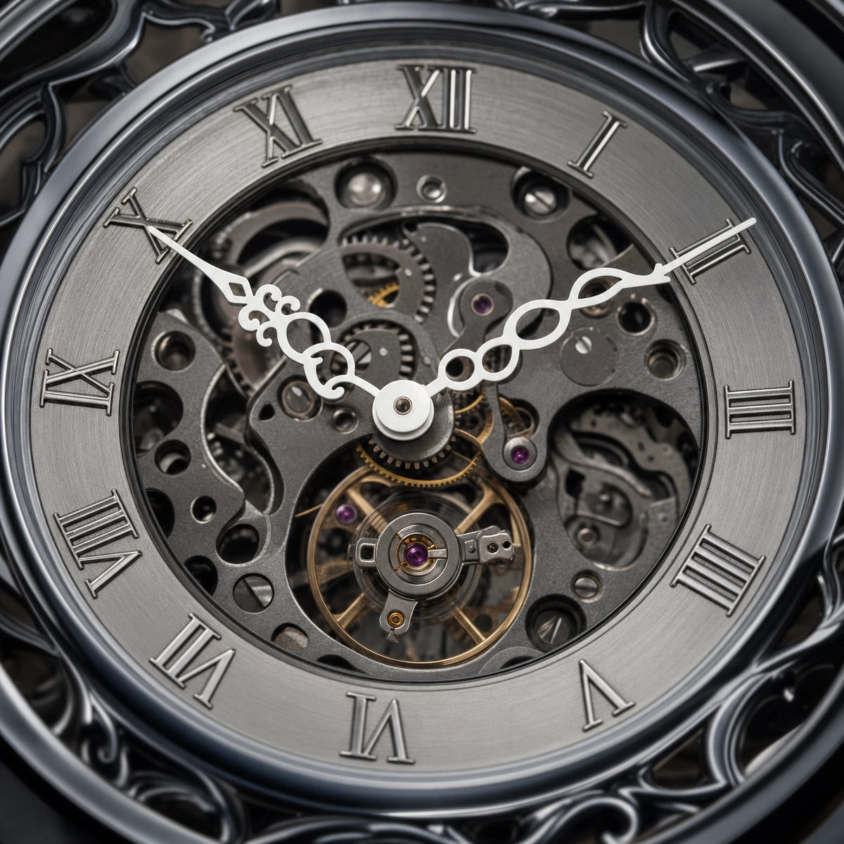 Skeleton Mechanical Pocket Watch