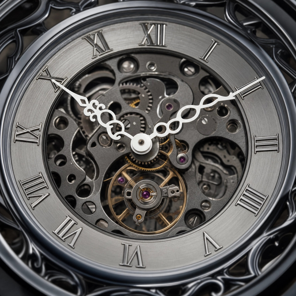 Skeleton Mechanical Pocket Watch