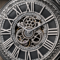 Pocket Watch Open Face Skeleton Dial