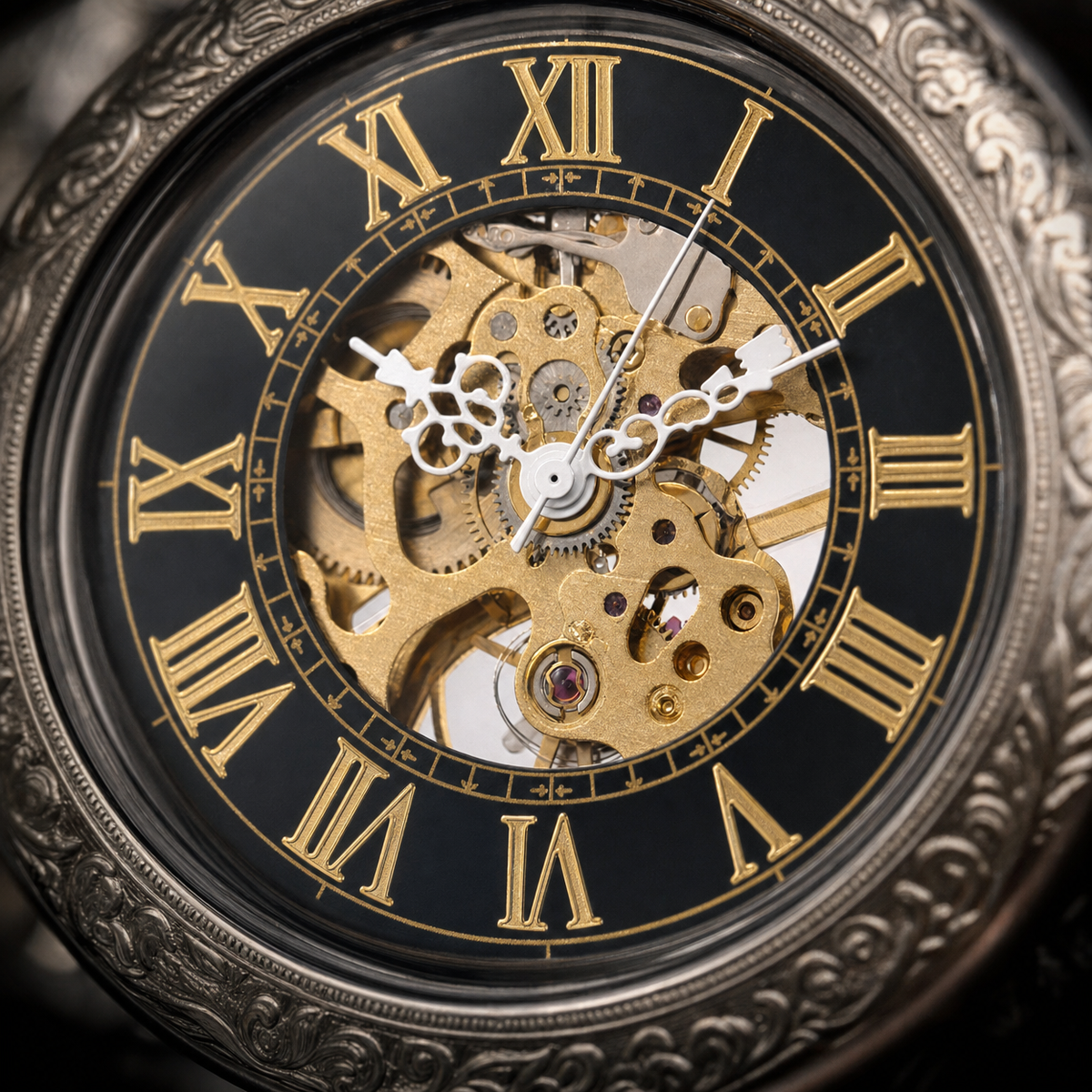 Vintage Pocket Watch Roman Numerals
