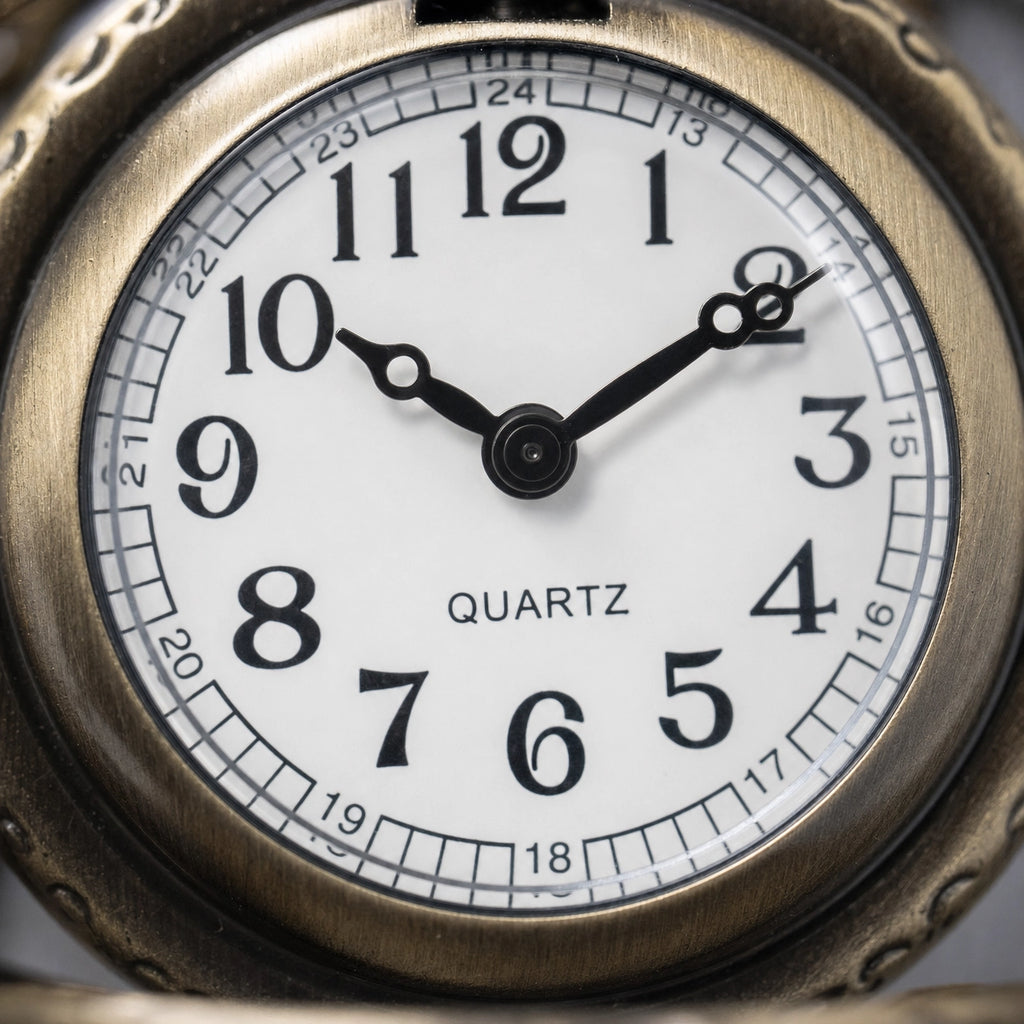 Winged Open Face Pocket Watch