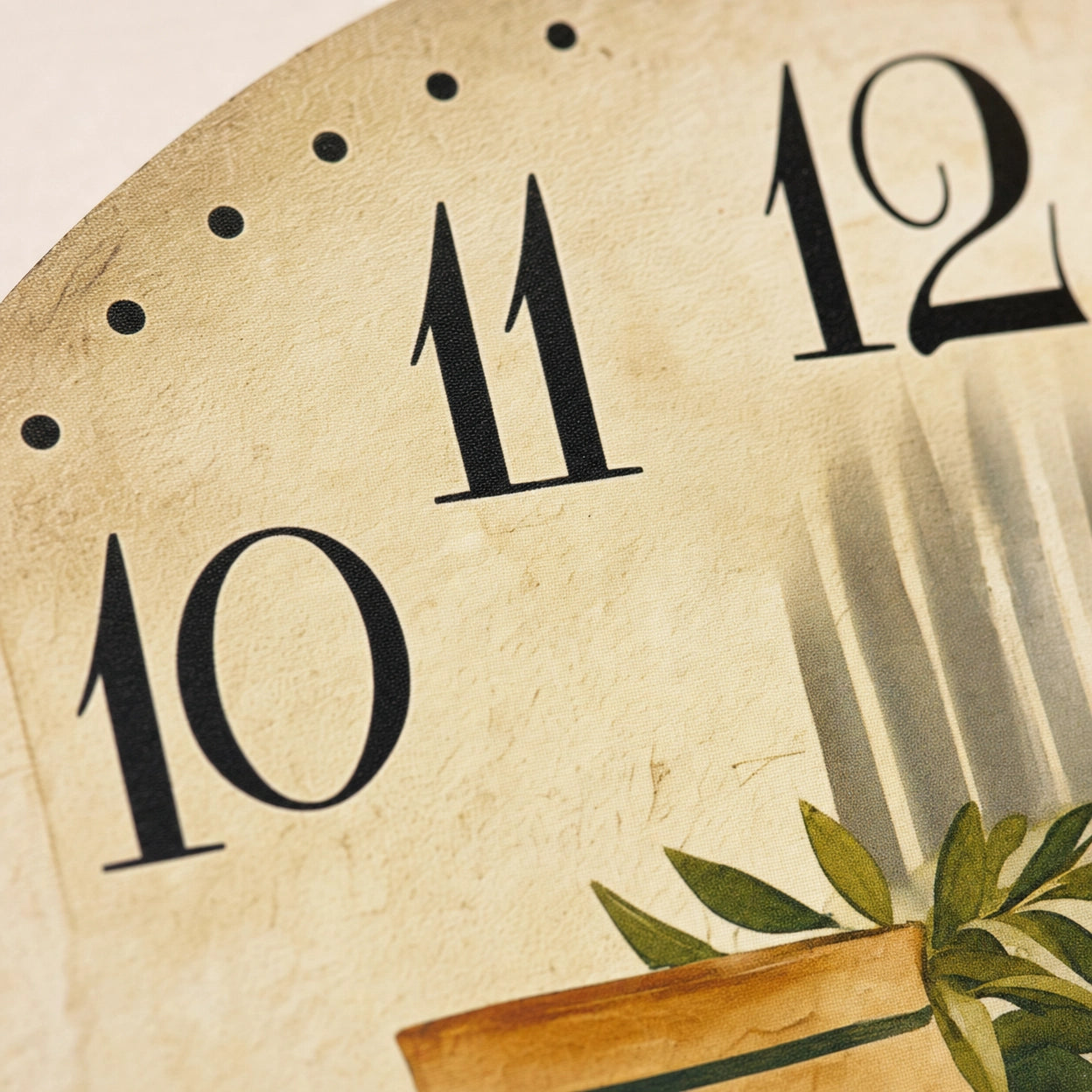 Wall Clock Provençal Style Silent Kitchen