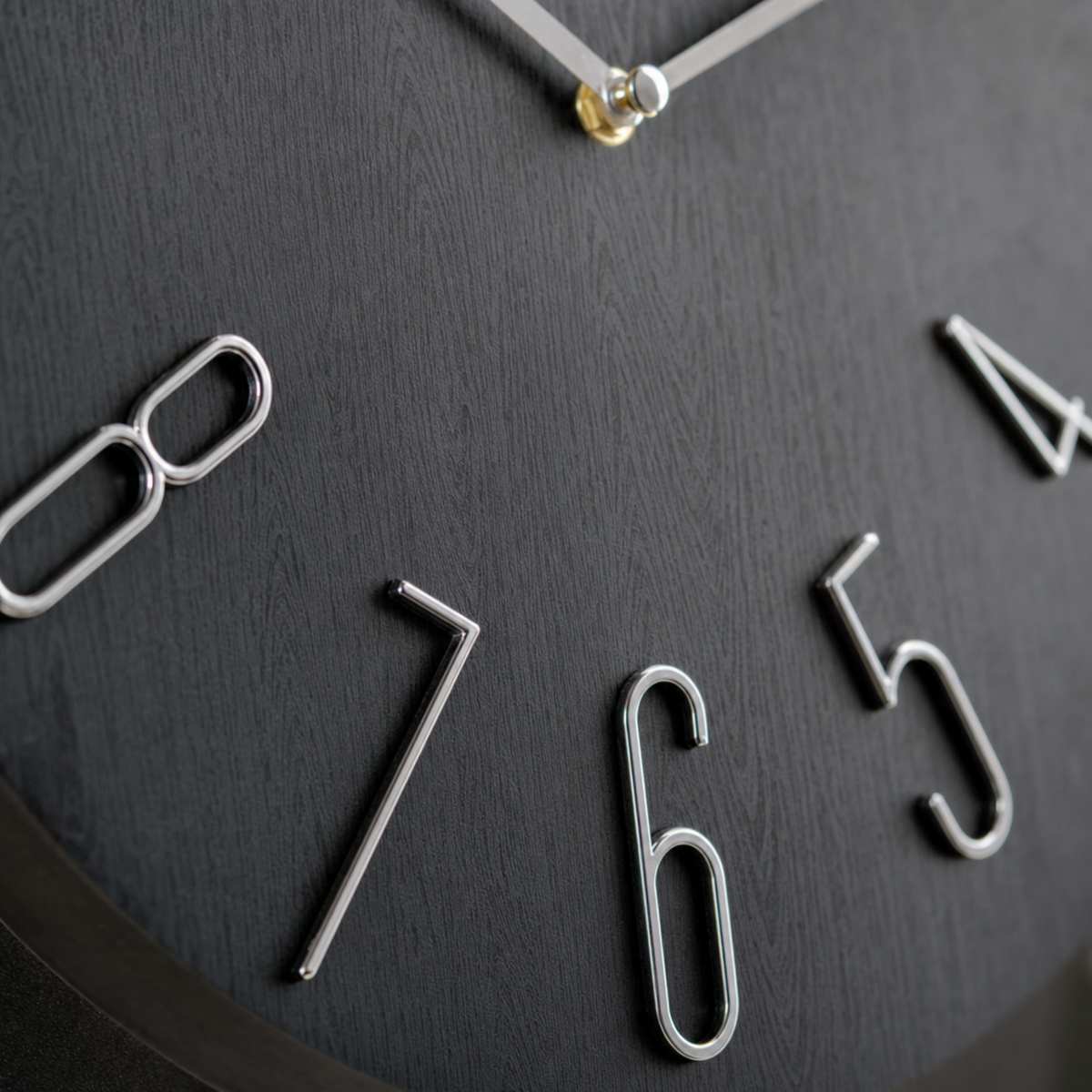 Wall Clock Modern Stylized Numbers