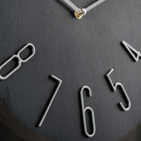 Wall Clock Modern Stylized Numbers
