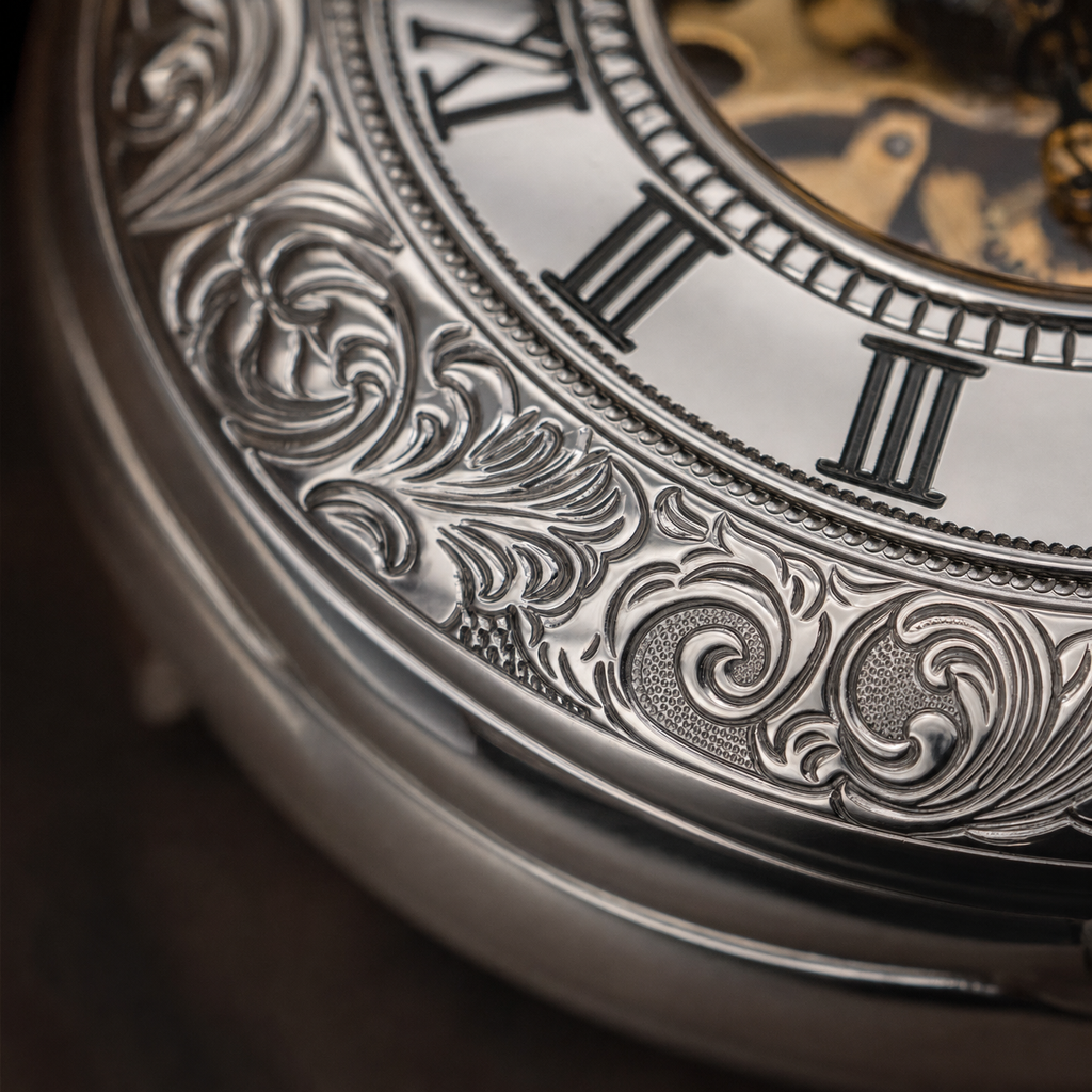 Half Hunter Mechanical Pocket Watch