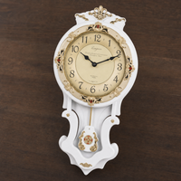 Vintage Wooden Wall Clock Silent Pendulum