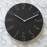 Wall Clock Modern Stylized Numbers