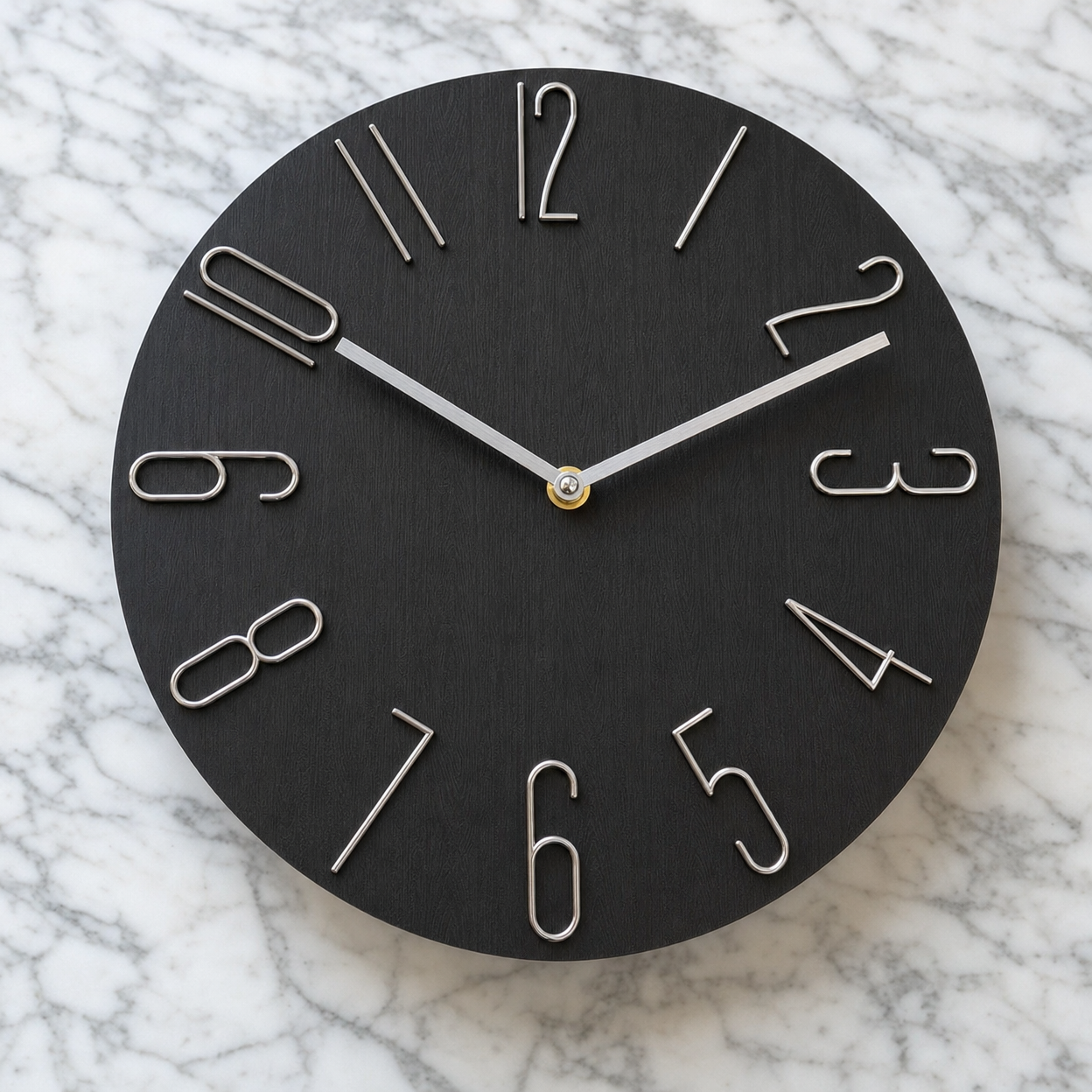 Wall Clock Modern Stylized Numbers
