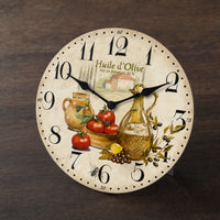 Wall Clock Provençal Style Silent Kitchen
