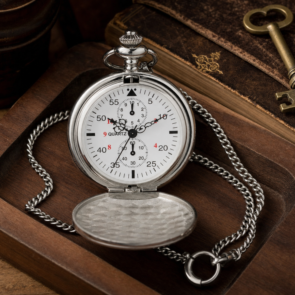 Classic Quartz Pocket Watch Chain