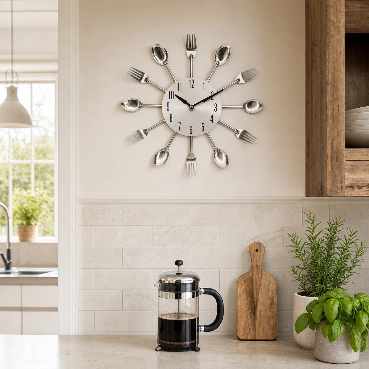 Modern Kitchen Clock Silent Movement