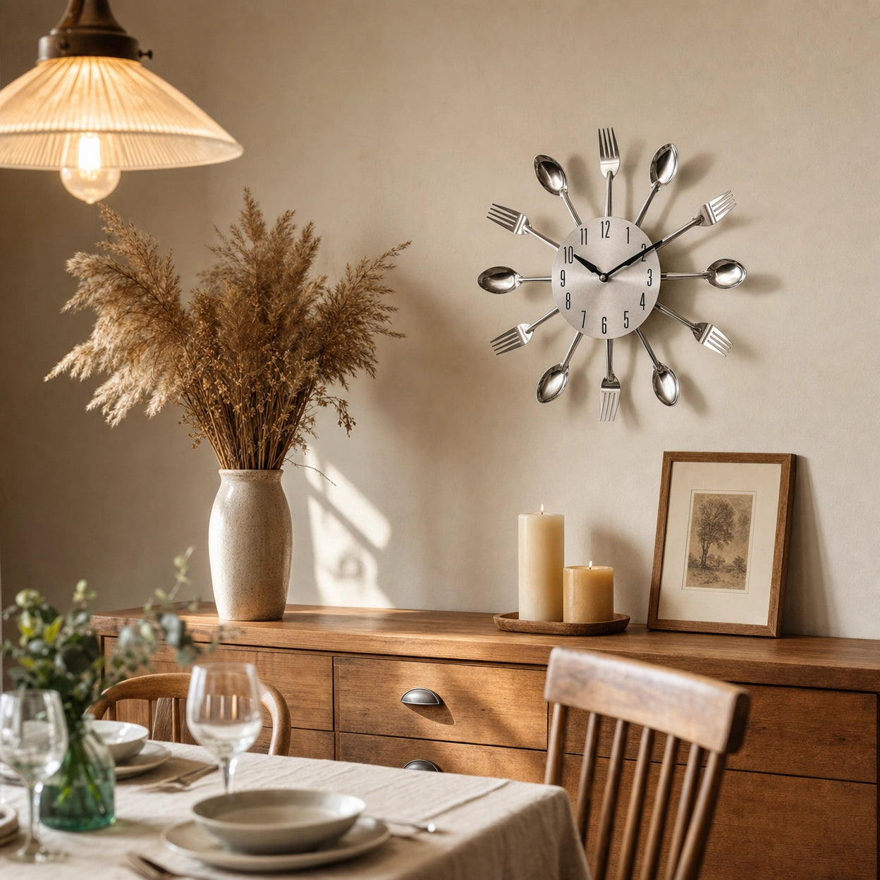 Modern Kitchen Clock Silent Movement