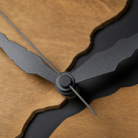 Cracked Wood Modern Wall Clock