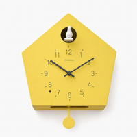 Living Room Wall Clocks Blue Wooden