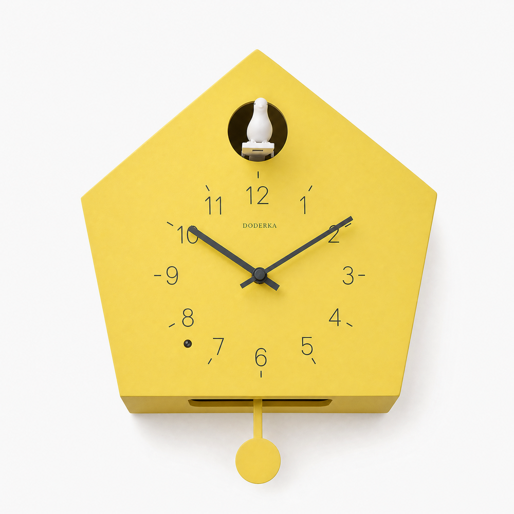 Living Room Wall Clocks Blue Wooden