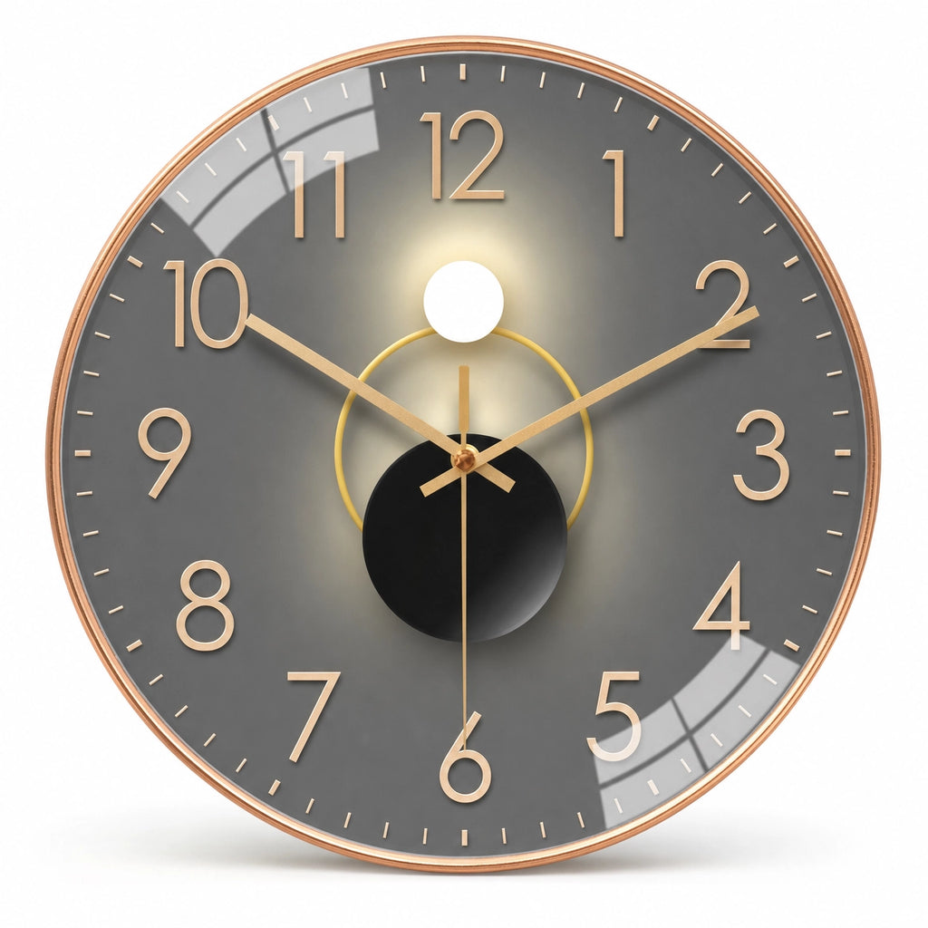 Modern Minimalist Wall Clock Shadow Effect