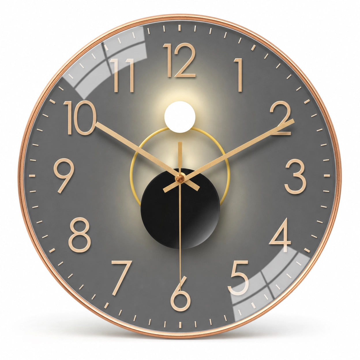 Modern Minimalist Wall Clock Shadow Effect