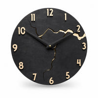 Cracked Wood Modern Wall Clock
