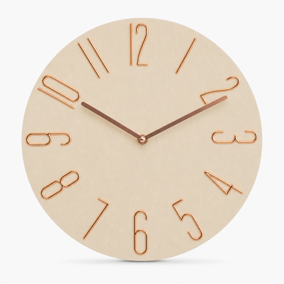 Wall Clock Modern Stylized Numbers