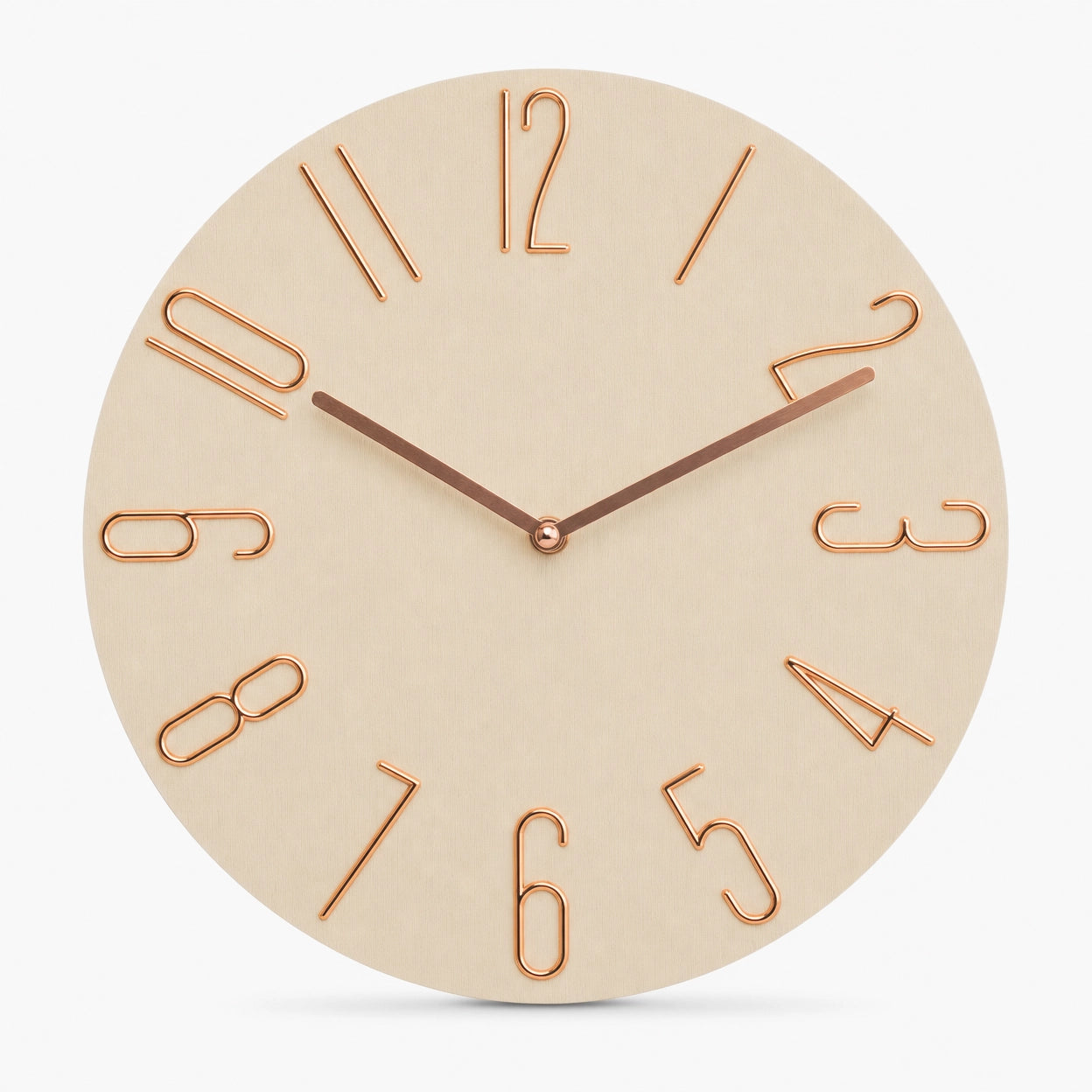 Wall Clock Modern Stylized Numbers