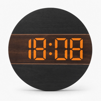 Minimalist Wooden Clock LED Display