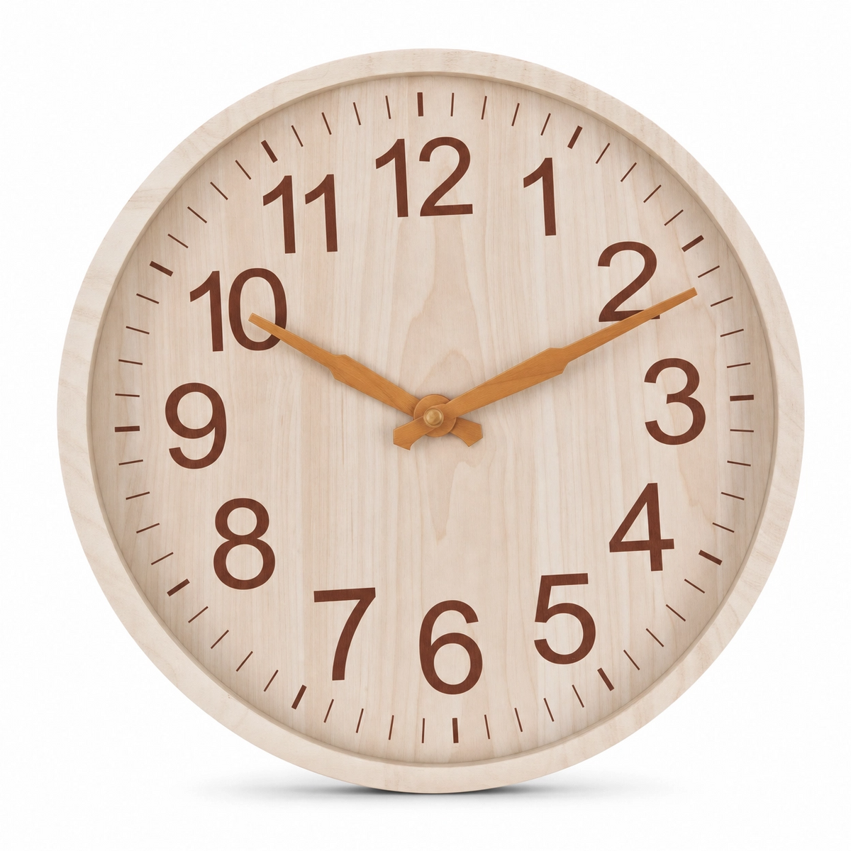 Modern Wooden Wall Clock Easy Read