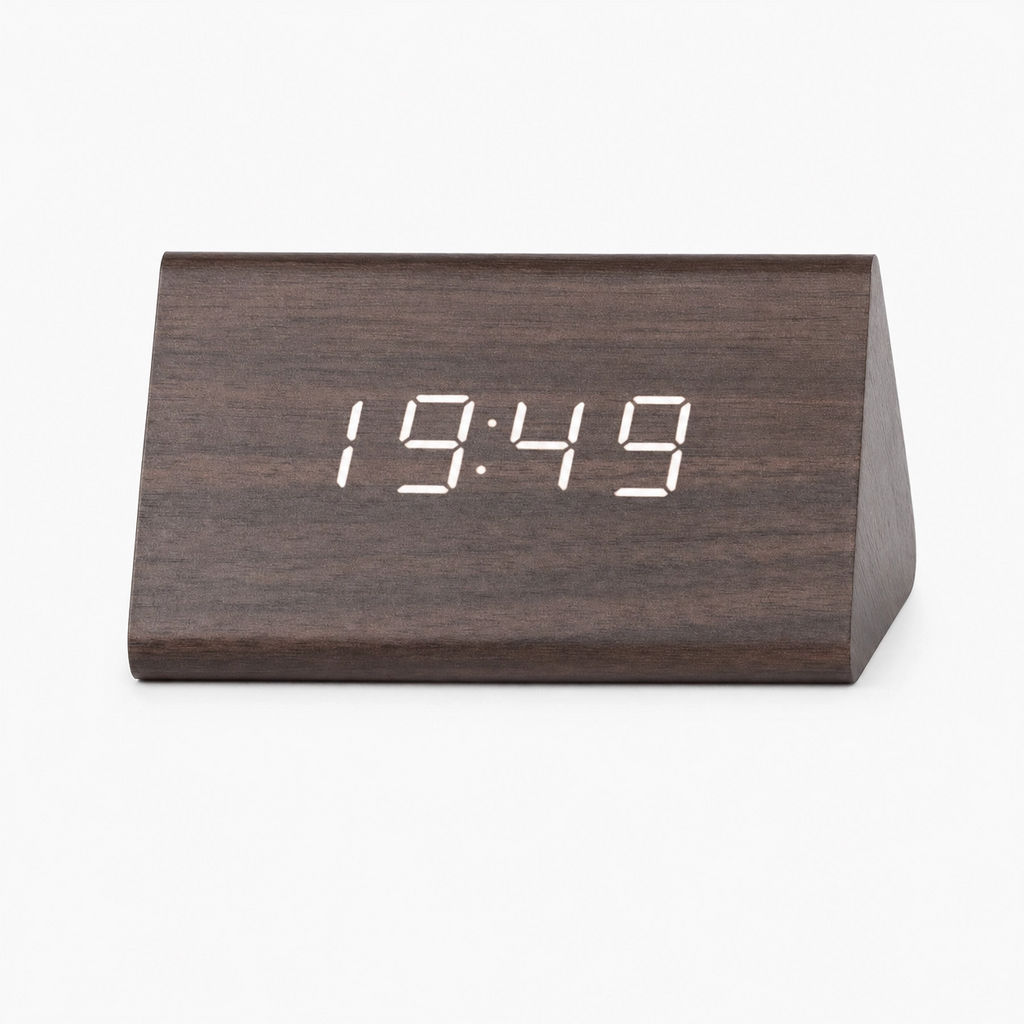 Modern Triangular LED Alarm Clock
