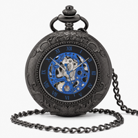 Vintage Skeleton Mechanical Pocket Watch