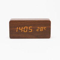 Wooden Digital Alarm Clock Multifunction