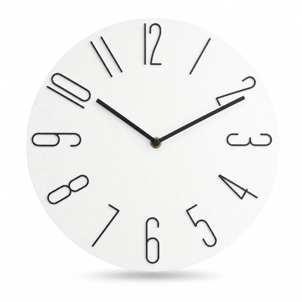 Wall Clock Modern Stylized Numbers