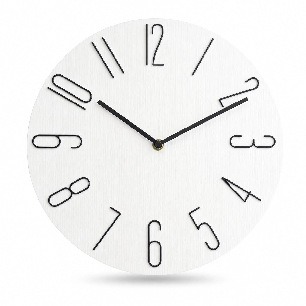 Wall Clock Modern Stylized Numbers