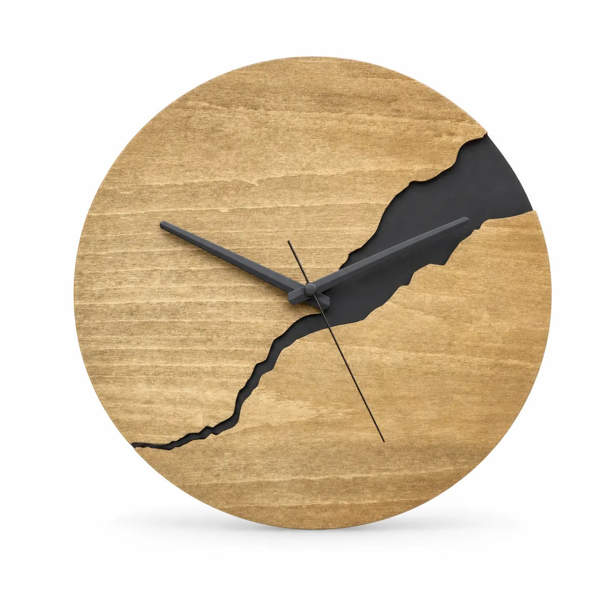 Royal Opera 1 Cracked Wood Modern Wall Clock