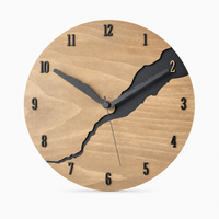 Royal Opera 2 Cracked Wood Modern Wall Clock