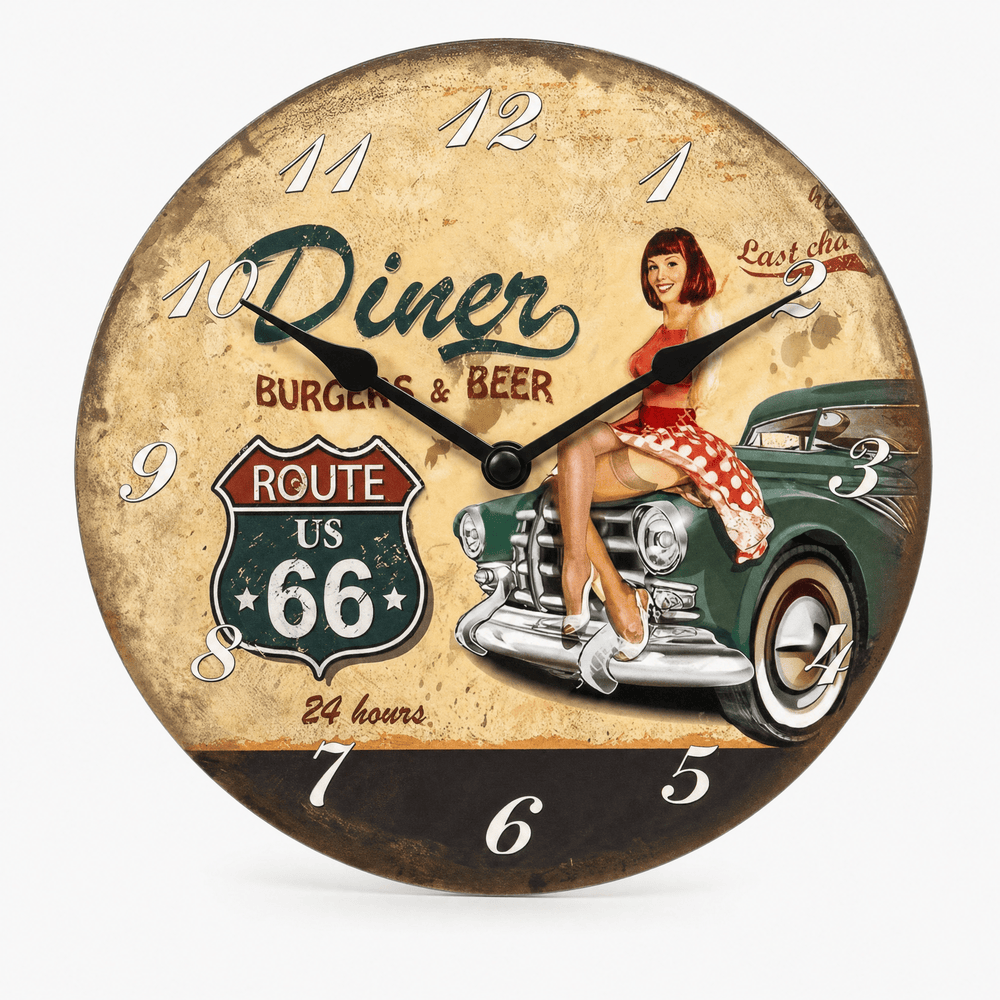 Royal Opera 25cm Retro Diner Wall Clock