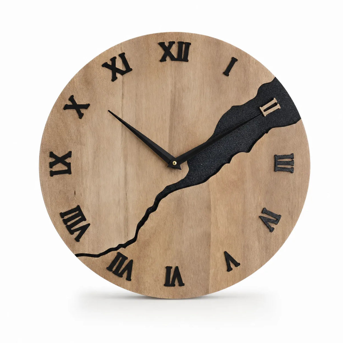 Royal Opera 4 Cracked Wood Modern Wall Clock