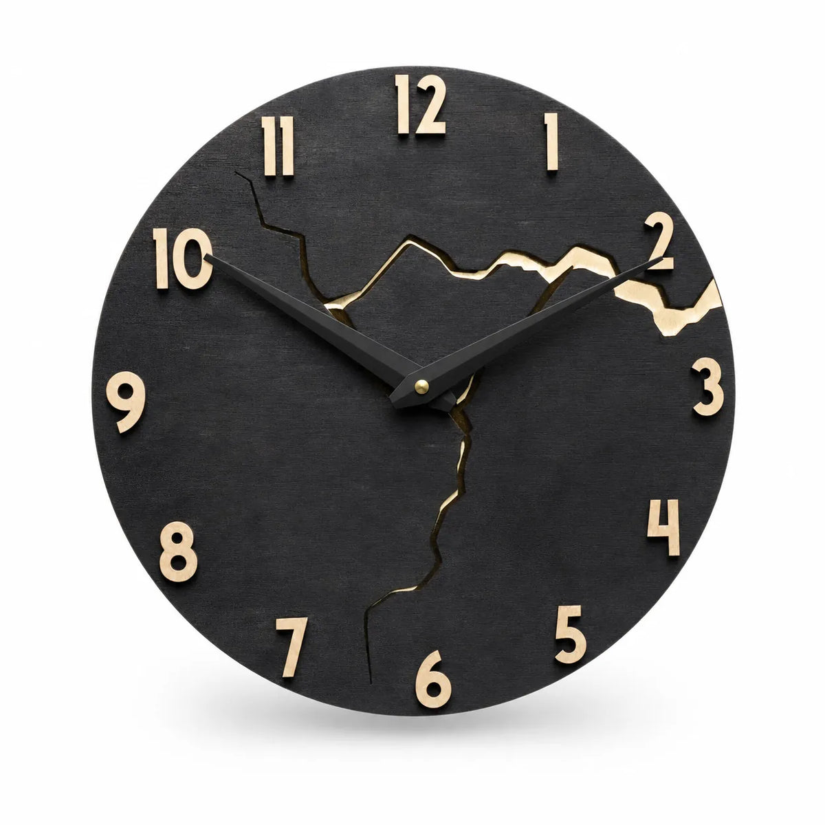 Royal Opera 5 Cracked Wood Modern Wall Clock